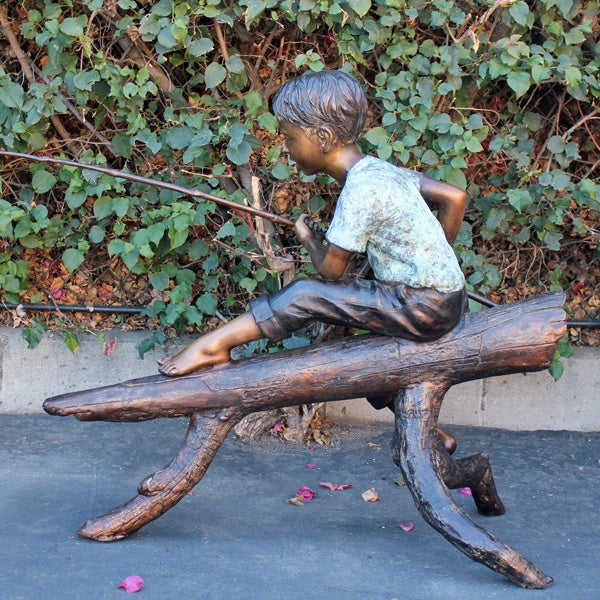 Gone Fishing Garden Sculpture